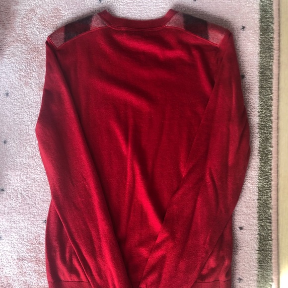 Burberry Red Cashmere Cotton Sweater, XS